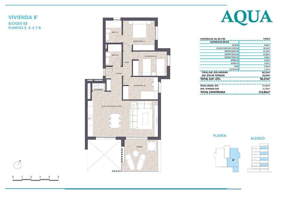 3 bedroom Apartment for sale in Calpe / Calp with pool - € 500,000 (Ref: 9502616)