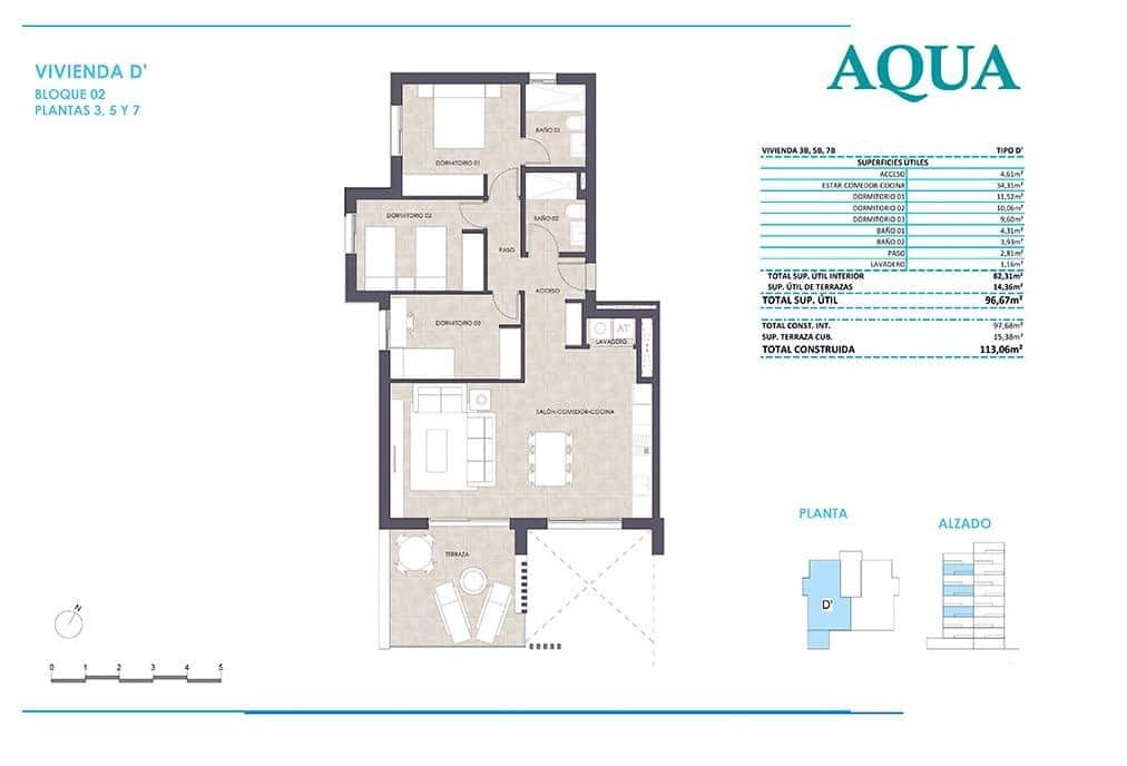 3 bedroom Apartment for sale in Calpe / Calp with pool - € 463,000 (Ref: 9502617)