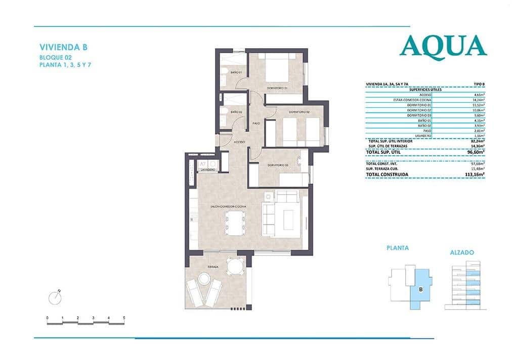 3 quarto Apartamento para venda em Calpe / Calp com piscina - 442 800 € (Ref: 9502618)