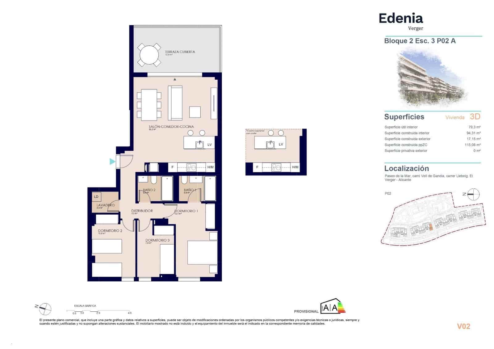 3 camera da letto Appartamento in vendita in El Vergel / Verger con piscina - 410.000 € (Rif: 9739018)