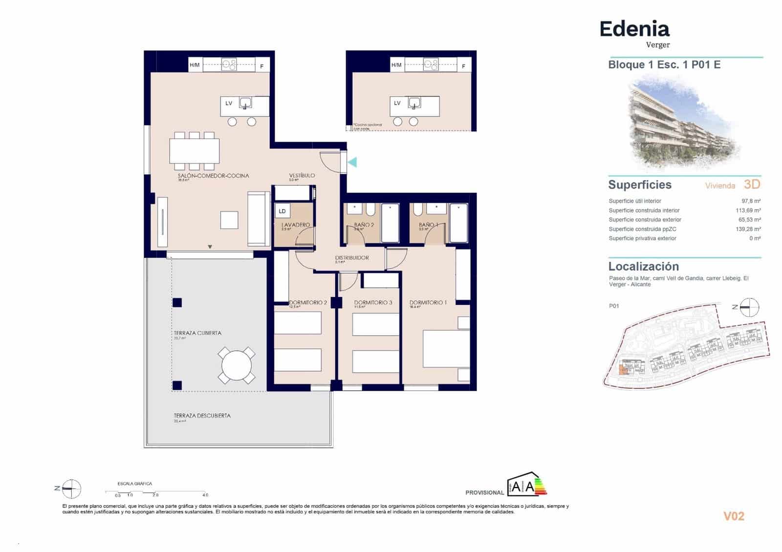 3 quarto Apartamento para venda em El Vergel / Verger com piscina - 407 000 € (Ref: 9739023)