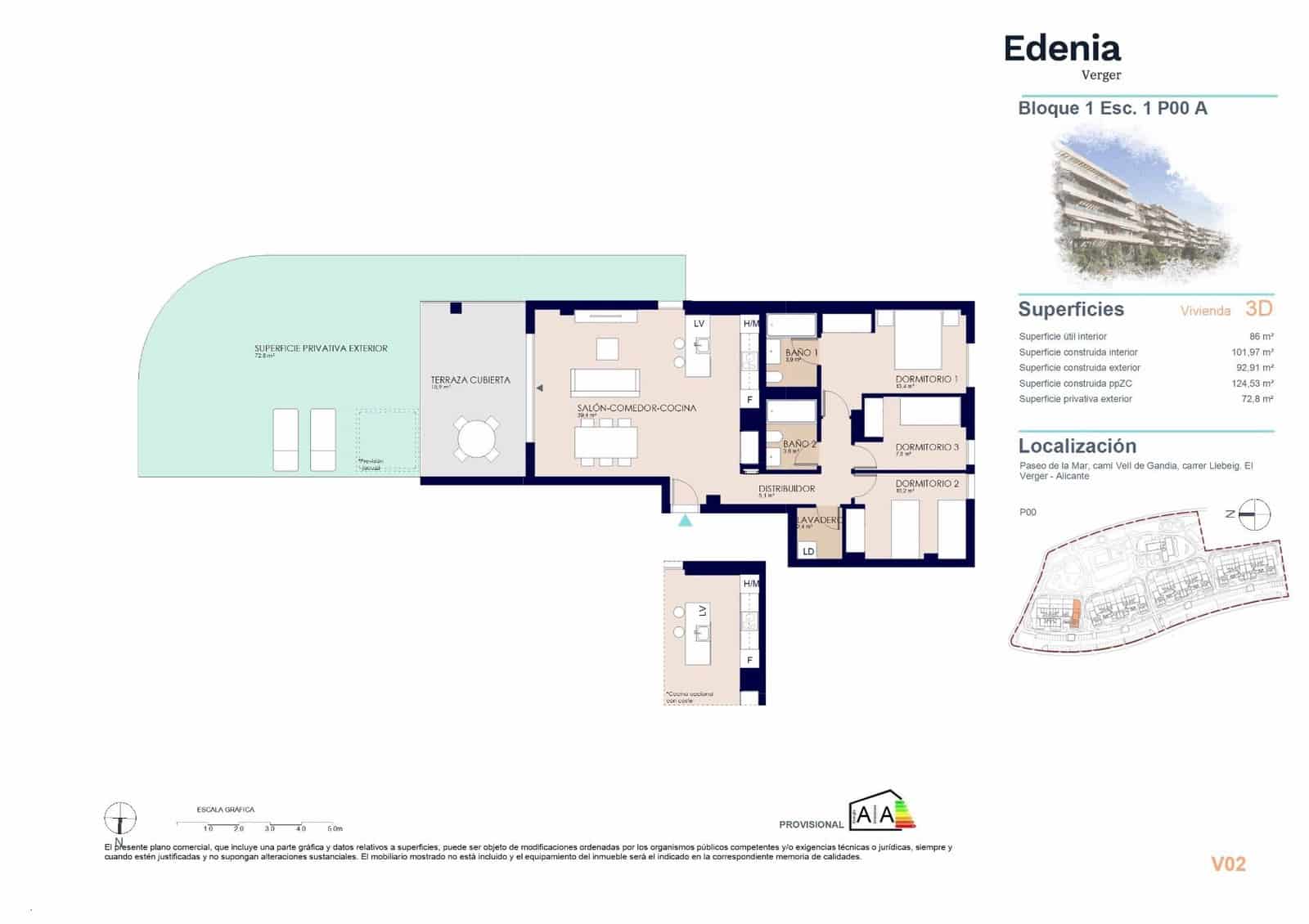 3 bedroom Beach Apartment for sale in El Vergel / Verger with pool - € 450,000 (Ref: 9739027)