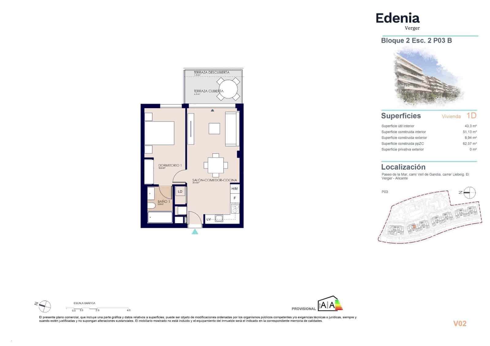 1 bedroom Apartment for sale in El Vergel / Verger with pool - € 242,000 (Ref: 9741886)