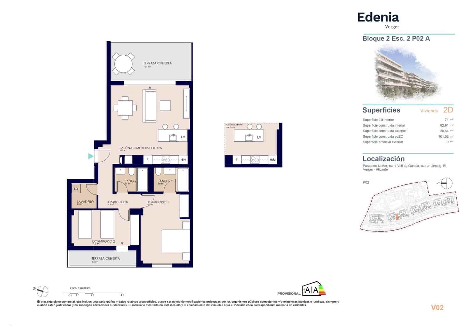 2 quarto Apartamento para venda em El Vergel / Verger com piscina - 344 000 € (Ref: 9741888)