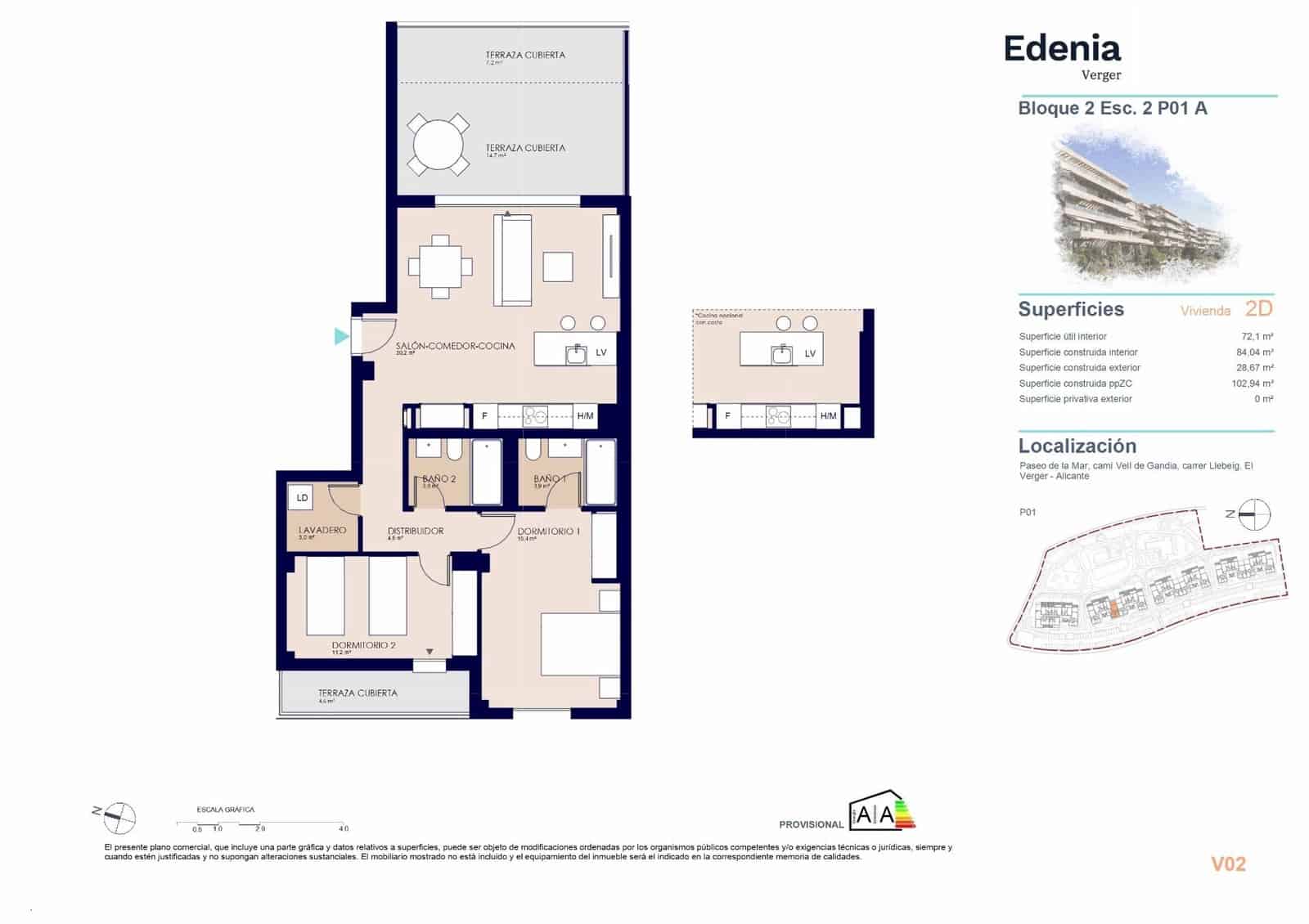 2 chambre Appartement à vendre à El Vergel / Verger avec piscine - 343 000 € (Ref: 9741896)