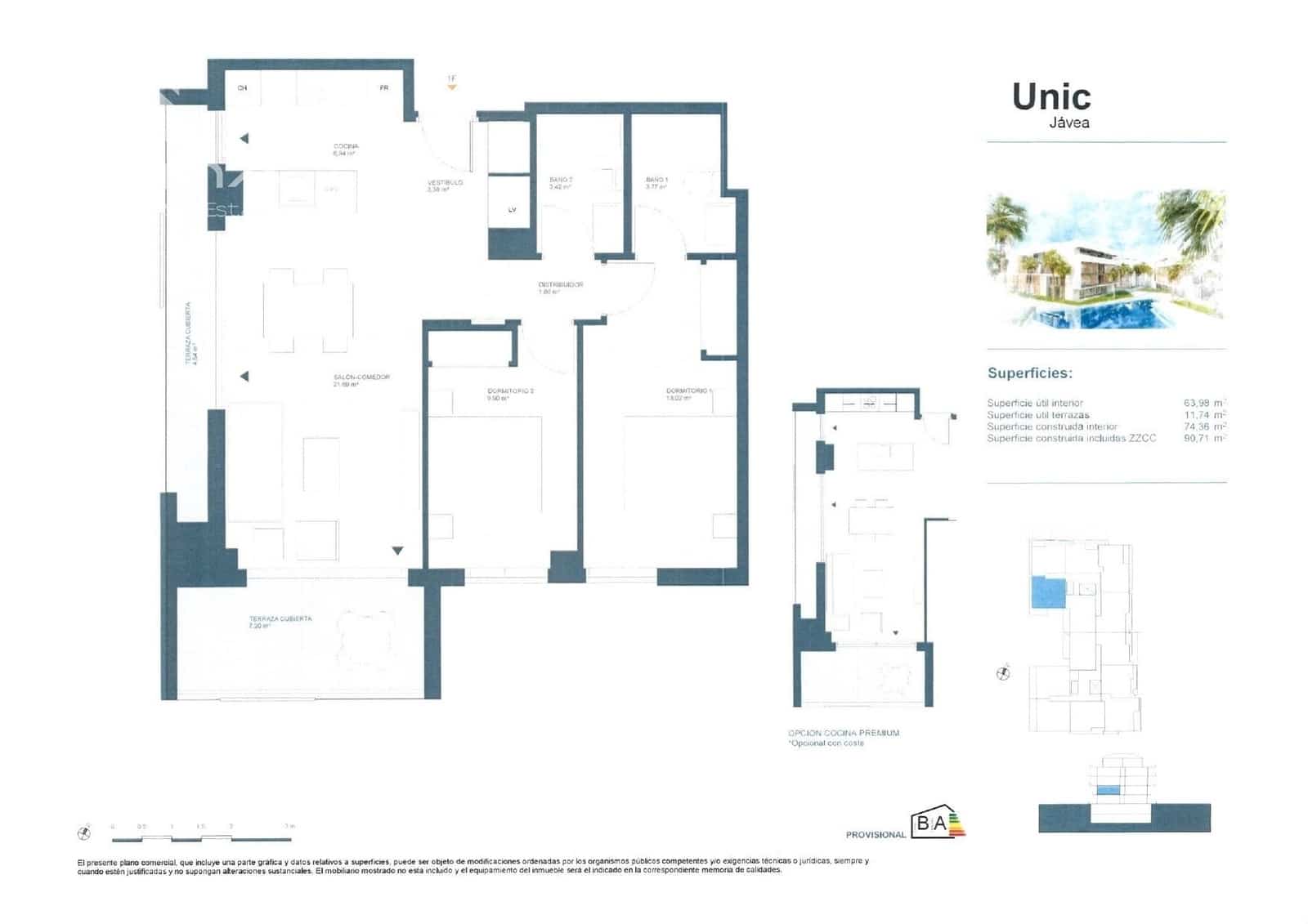 2 Zimmer Apartment zu verkaufen in Javea / Xabia mit Pool Garage - 415.000 € (Ref: 9799464)
