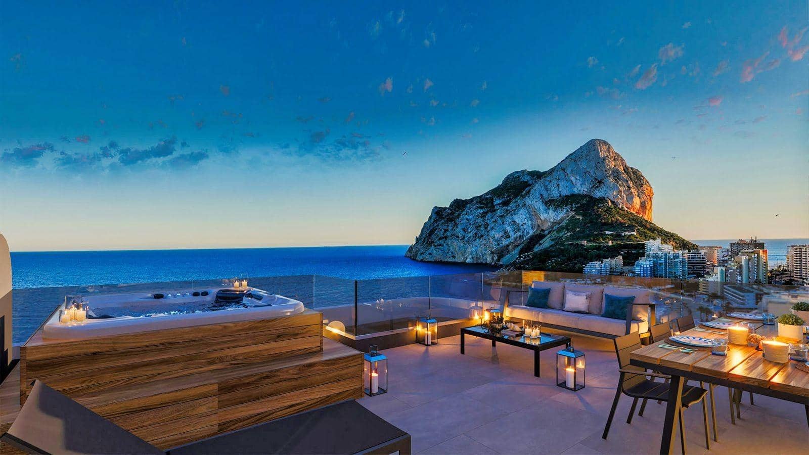 3 makuuhuone Kattohuoneisto myytävänä paikassa Calpe / Calp mukana uima-altaan - 1 315 000 € (Ref: 9849628)