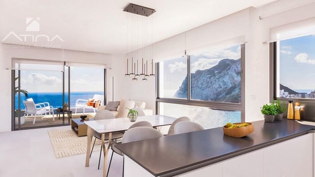 1 quarto Apartamento para venda em Levante - Playa Fossa, Calpe / Calp com piscina - 520 000 € (Ref: 9851953)