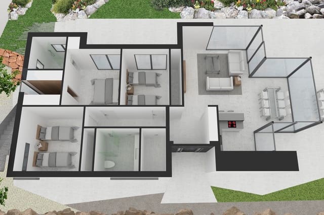 Chalet de 3 habitaciones en Dénia en venta con piscina - 985.000 € (Ref: 6454342)