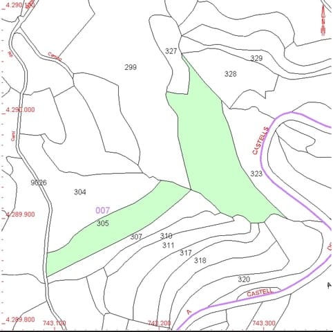 Terreno Não Urbanizado para venda em Castell de Castells - 87 000 € (Ref: 9804493)