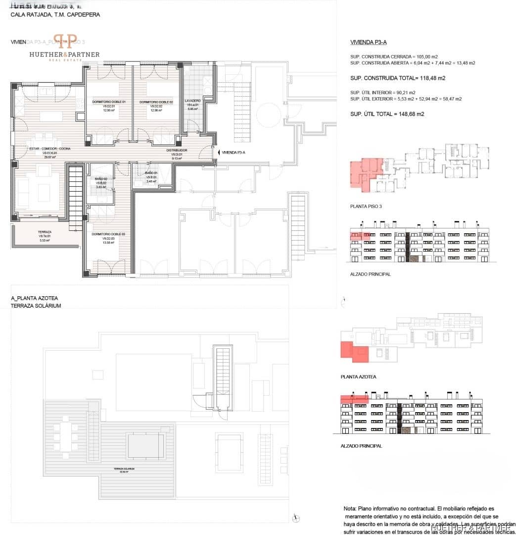 3 soveværelse Lejlighed til salg i Cala Ratjada - € 498.000 (Ref: 8966809)