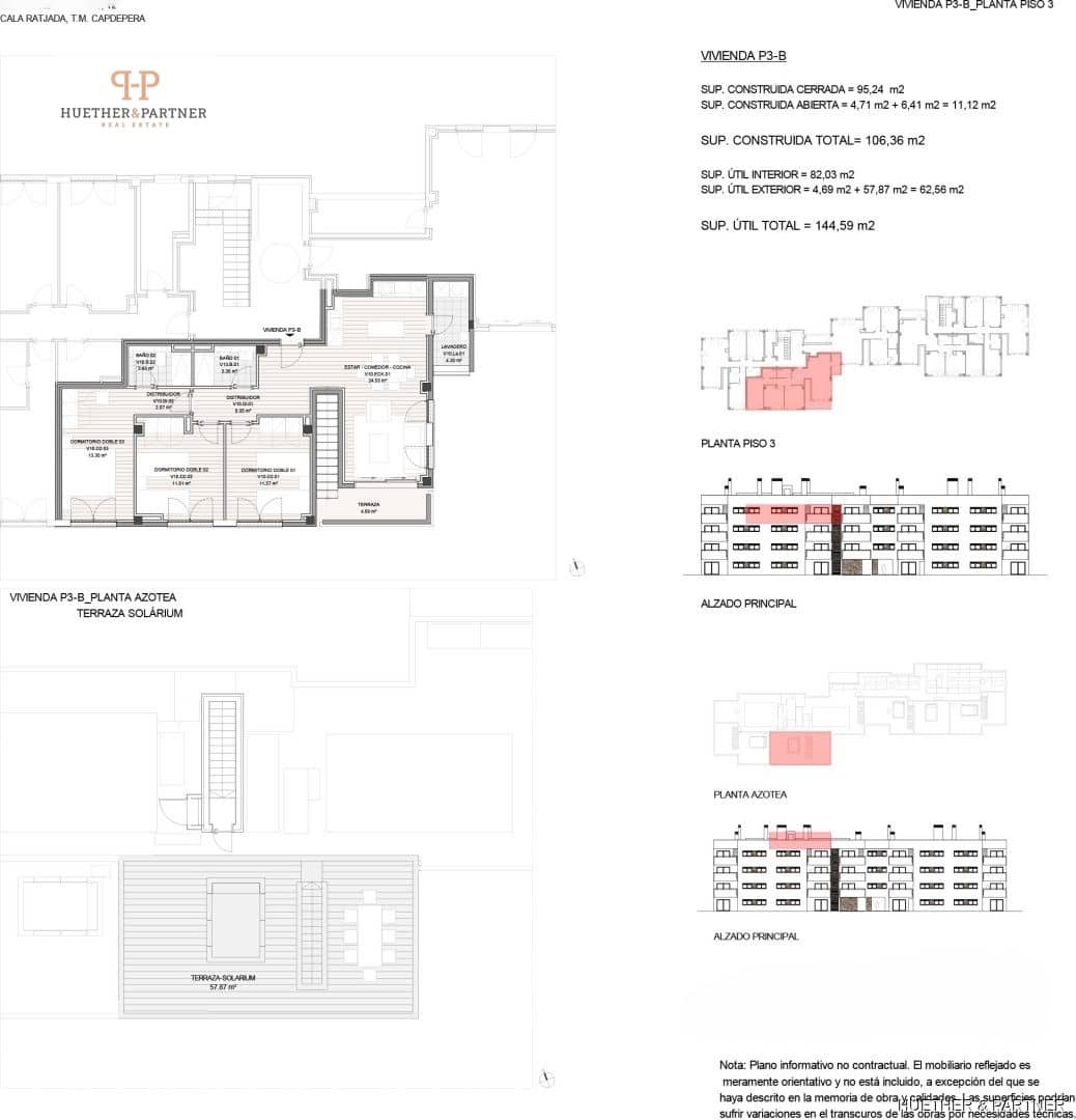 3 soveværelse Lejlighed til salg i Cala Ratjada - € 498.000 (Ref: 8966809)