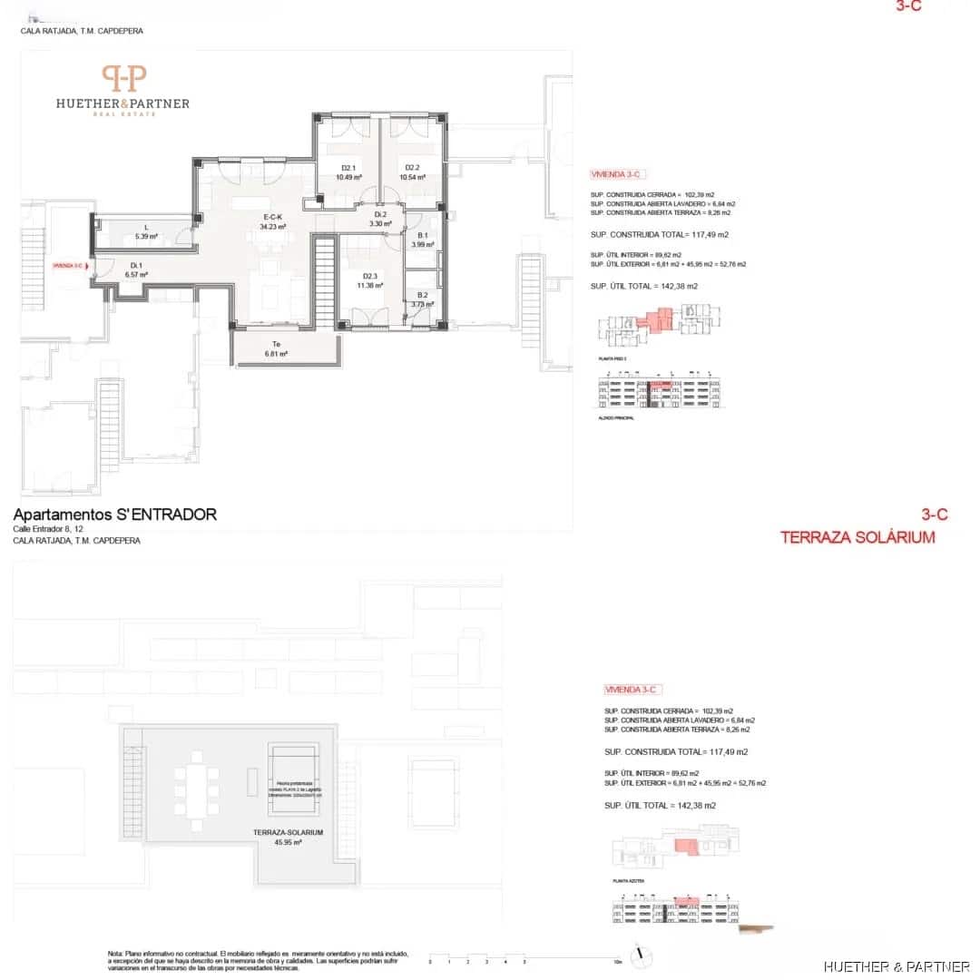 3 soveværelse Lejlighed til salg i Cala Ratjada - € 498.000 (Ref: 8966809)
