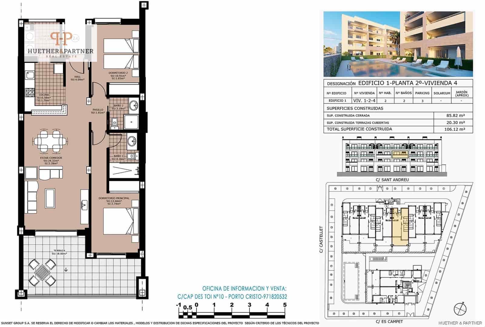 2 slaapkamer Flat te koop in Cala Ratjada - € 395.000 (Ref: 9057092)