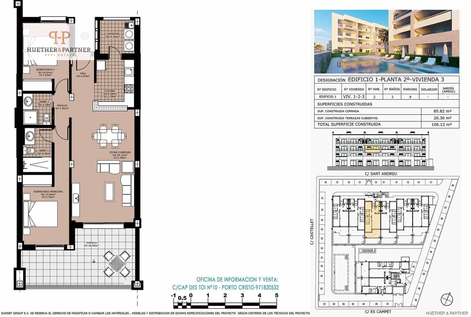 2 slaapkamer Flat te koop in Cala Ratjada - € 395.000 (Ref: 9057092)