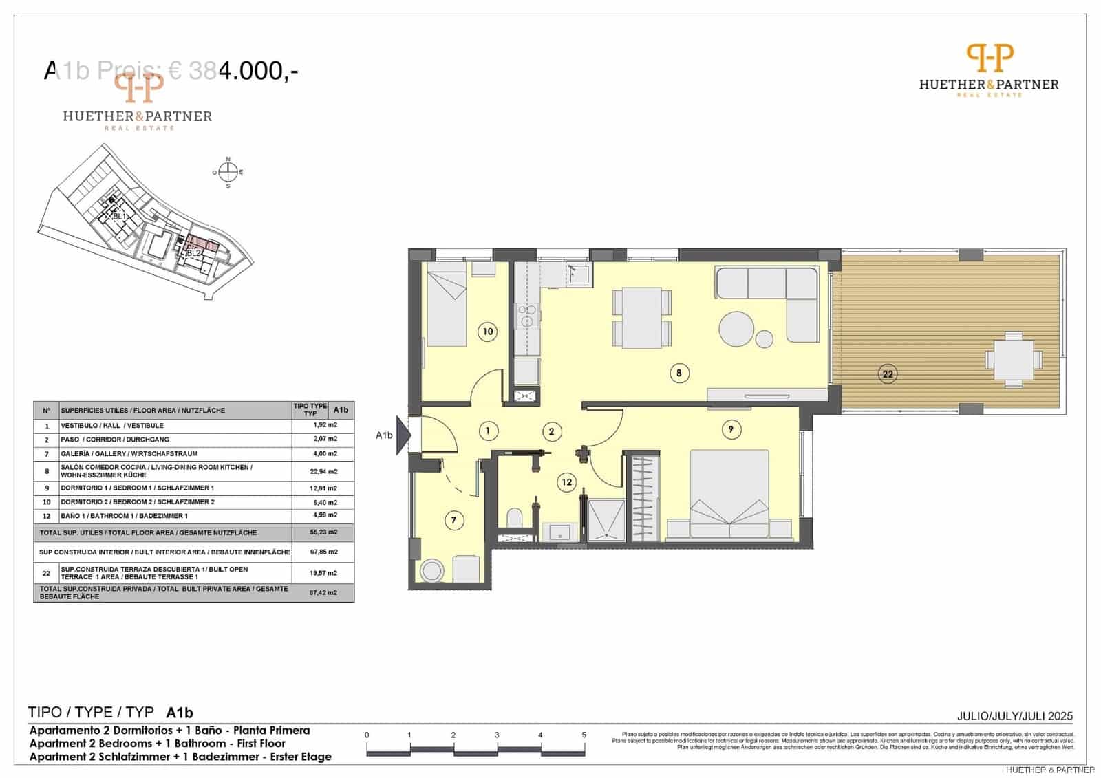 2 camera da letto Appartamento in vendita in Canyamel - 436.000 € (Rif: 9142688)