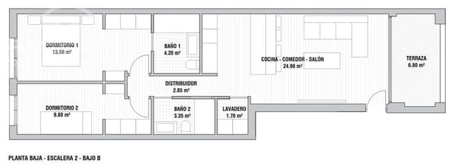 2 slaapkamer Appartement te koop in La Santa, Tinajo met garage - € 215.000 (Ref: 8396331)