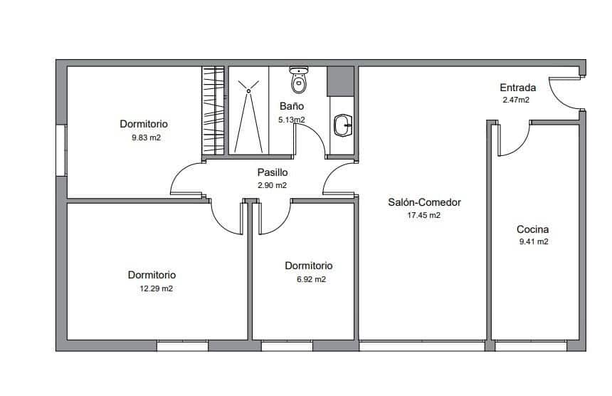 3 chambre Appartement à vendre à Malaga ville - 289 990 € (Ref: 10004239)