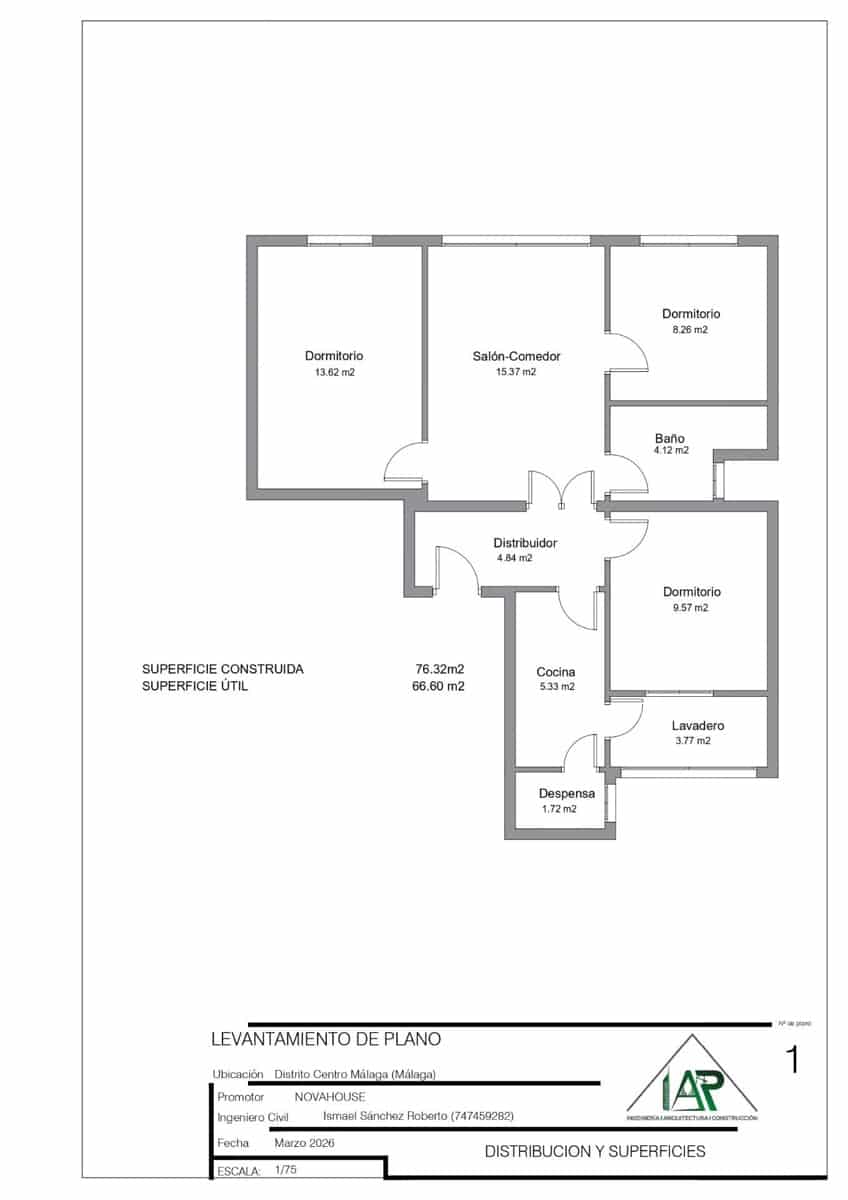 3 Zimmer Wohnung zu verkaufen in Malaga Stadt - 335.000 € (Ref: 9541116)