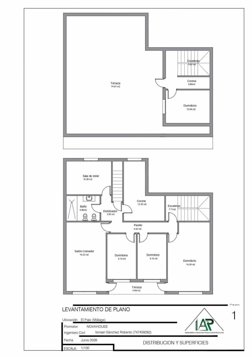 4 makuuhuone Huoneisto myytävänä paikassa Malaga kaupunki - 800 000 € (Ref: 9952649)