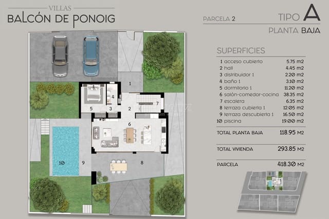 3 Zimmer Villa zu verkaufen in Polop mit Pool Garage - 860.000 € (Ref: 7977686)