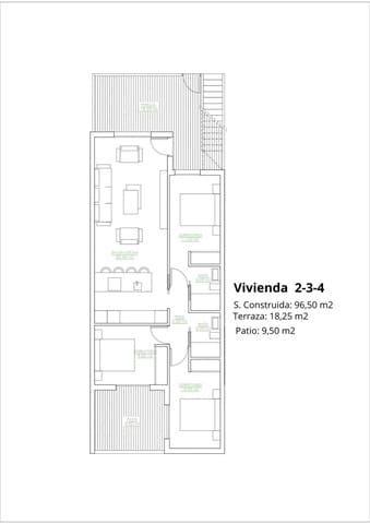 Bungalow de 3 habitaciones en San Pedro del Pinatar ciudad, San Pedro del Pinatar en venta con piscina garaje - 269.900 € (Ref: 9271093)