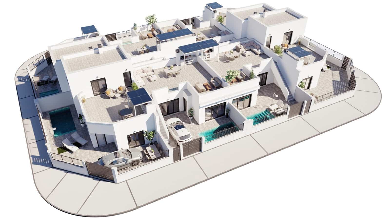 2 soveværelse Byhus til salg i Roldan med swimmingpool garage - € 289.900 (Ref: 9441221)