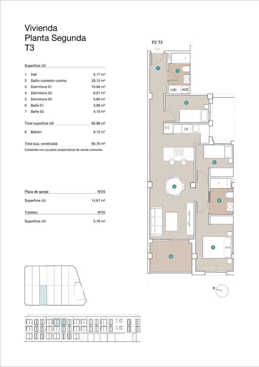 3 sypialnia Penthouse na sprzedaż w Jacarilla z basenem garażem - 187 000 € (Ref: 9454961)