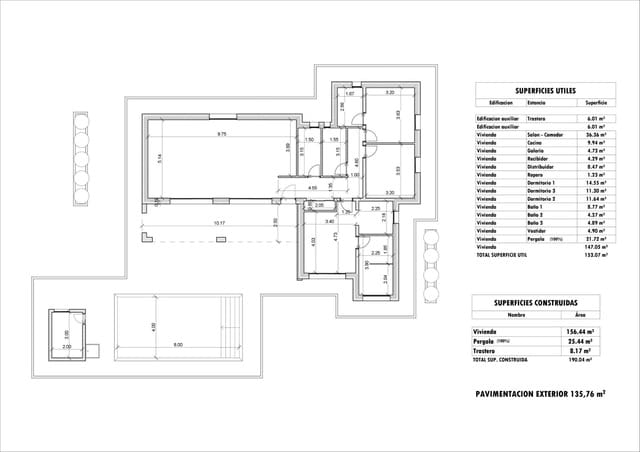 Chalet de 3 habitaciones en Aspe en venta con piscina garaje - 443.500 € (Ref: 9455010)