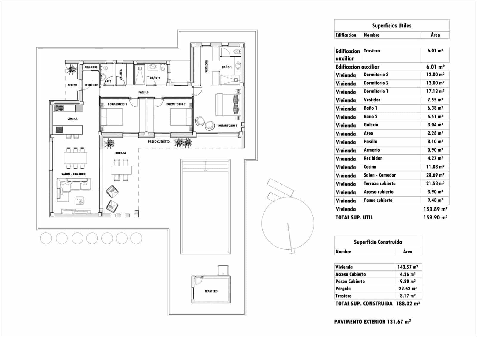 3 slaapkamer Villa te koop in Aspe met zwembad garage - € 441.500 (Ref: 9455011)