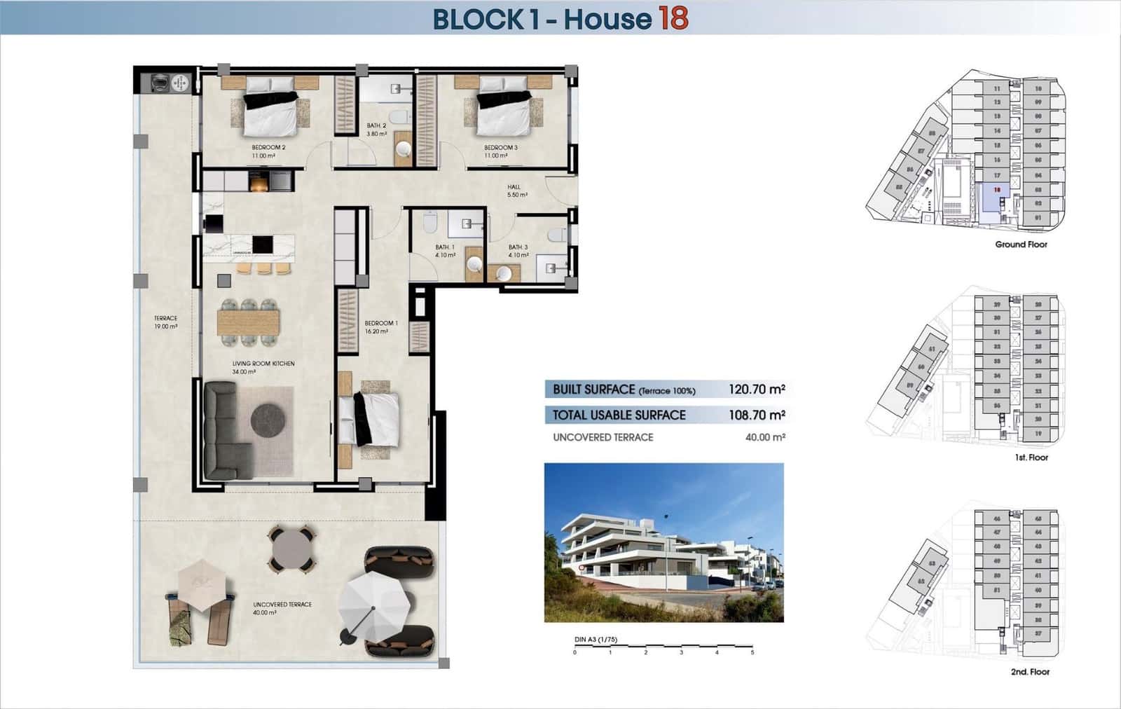 3 sovrum Lägenhet till salu i La Marina del Pinet med pool garage - 330 000 € (Ref: 9455238)
