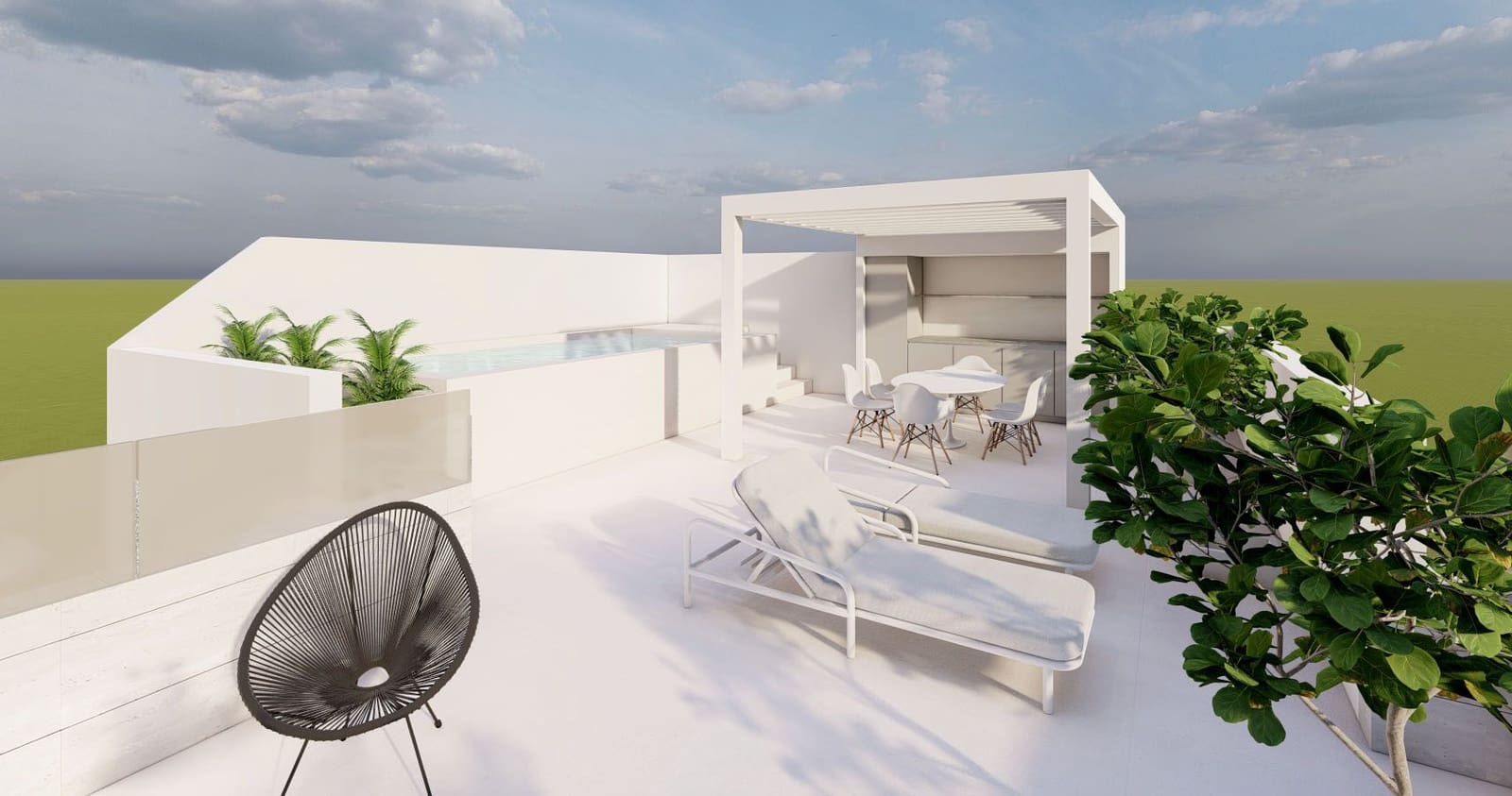 2 camera da letto Bungalow in vendita in Pilar de la Horadada con piscina garage - 369.000 € (Rif: 9459942)