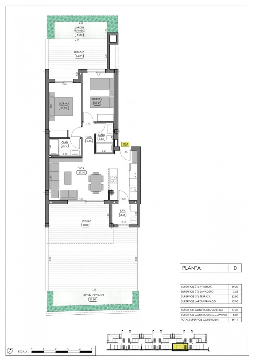 2 slaapkamer Bungalow te koop in Algorfa met zwembad - € 306.000 (Ref: 9460137)