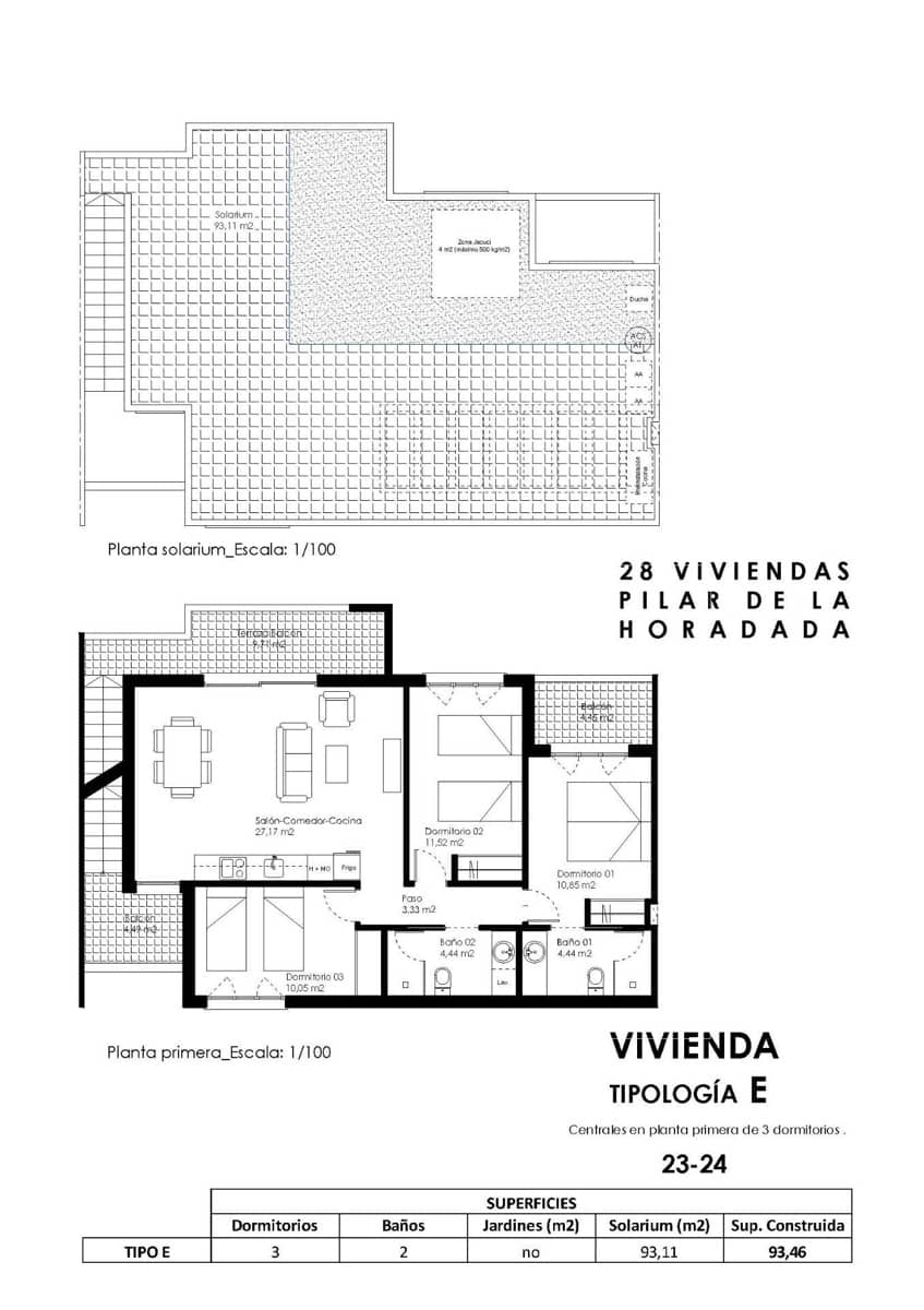 3 chambre Bungalow à vendre à Pilar de la Horadada avec piscine garage - 285 000 € (Ref: 9460484)