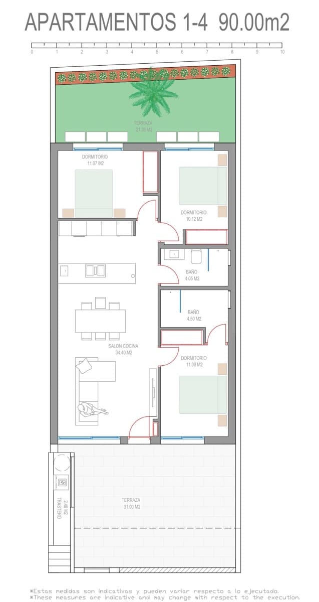 3 chambre Bungalow à vendre à Pilar de la Horadada avec piscine garage - 339 900 € (Ref: 9460875)