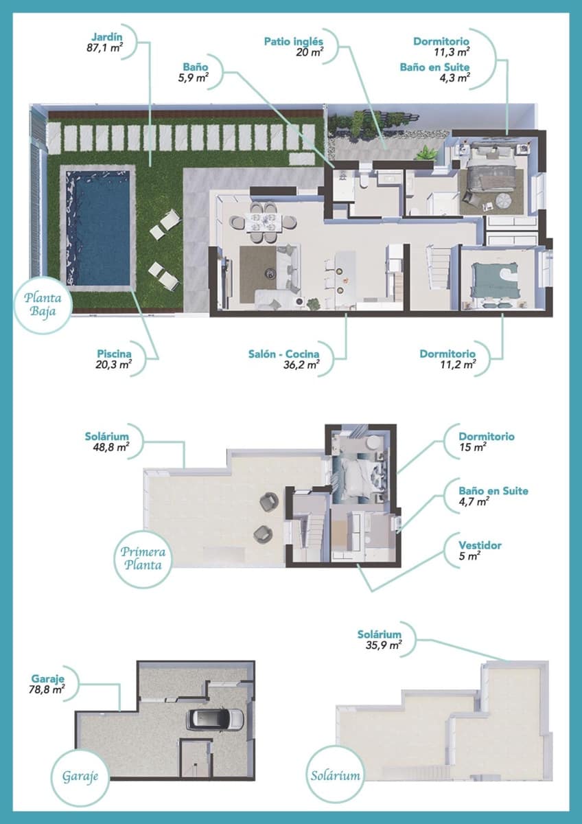 3 soverom Villa til salgs i Los Alcazares med svømmebasseng garasje - € 442 000 (Ref: 9469487)