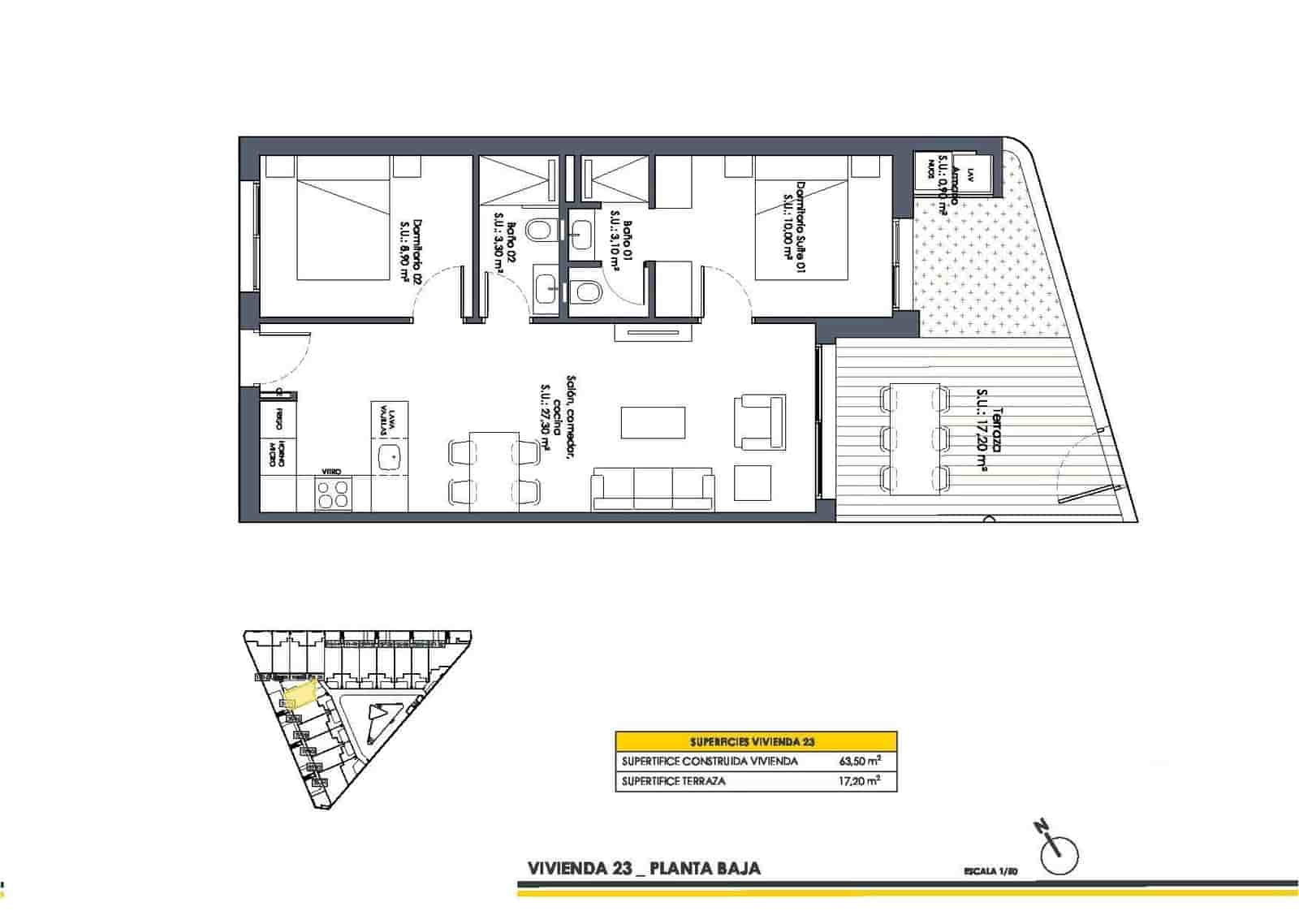2 sypialnia Bungalow na sprzedaż w San Fulgencio z basenem garażem - 233 900 € (Ref: 9476308)