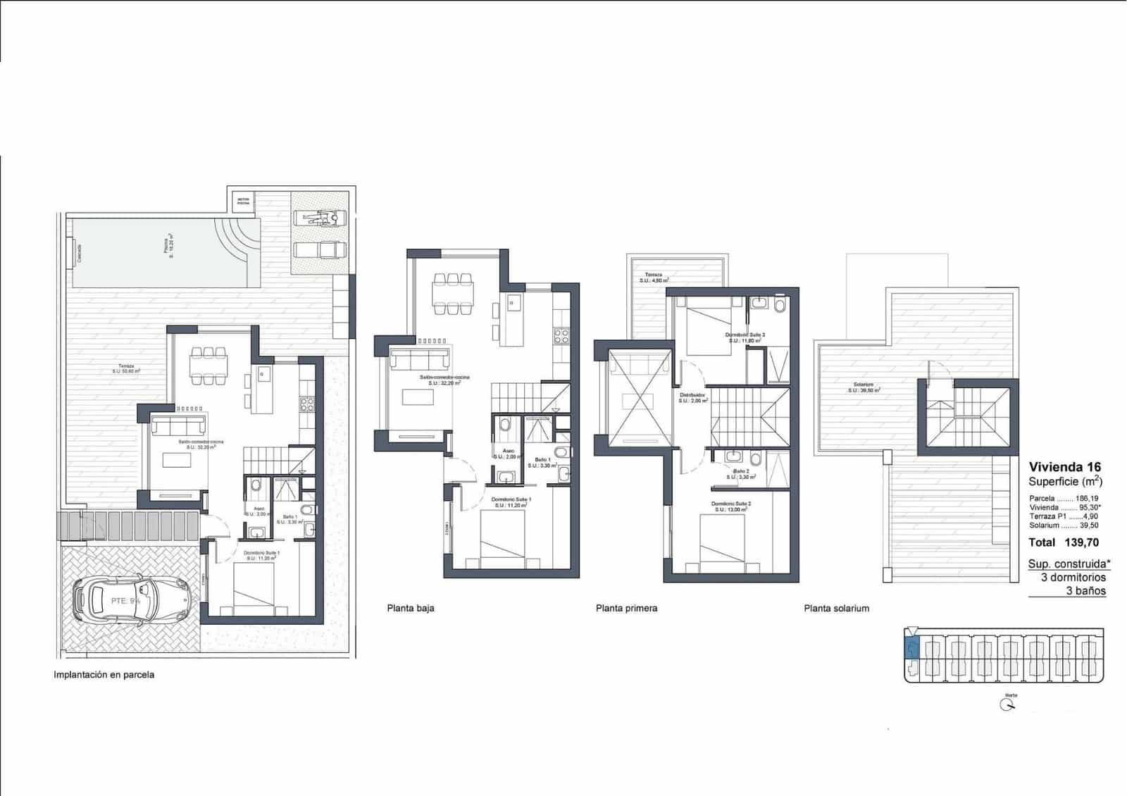 Chalet de 3 habitaciones en Rojales en venta con piscina garaje - 435.000 € (Ref: 9476463)
