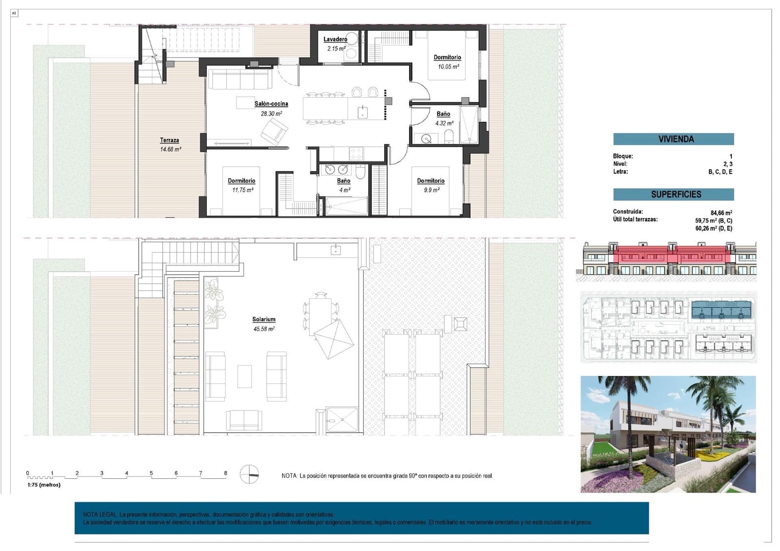 3 chambre Bungalow à vendre à Los Alcazares avec piscine garage - 350 000 € (Ref: 9476843)