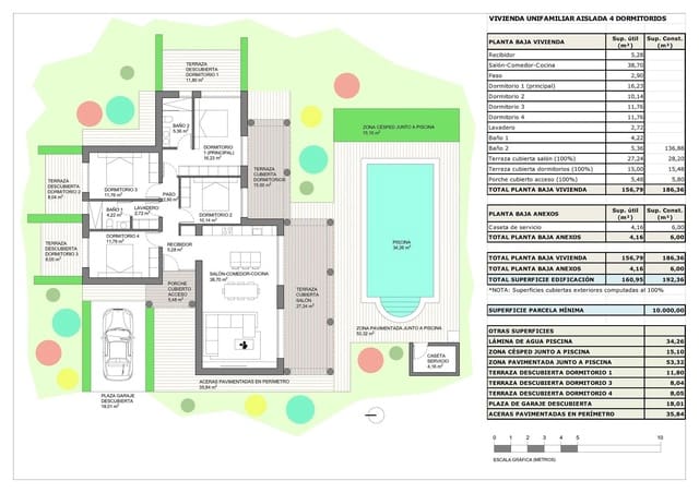 Chalet de 4 habitaciones en Rodriguillo, Pinoso en venta con piscina - 410.000 € (Ref: 9477016)