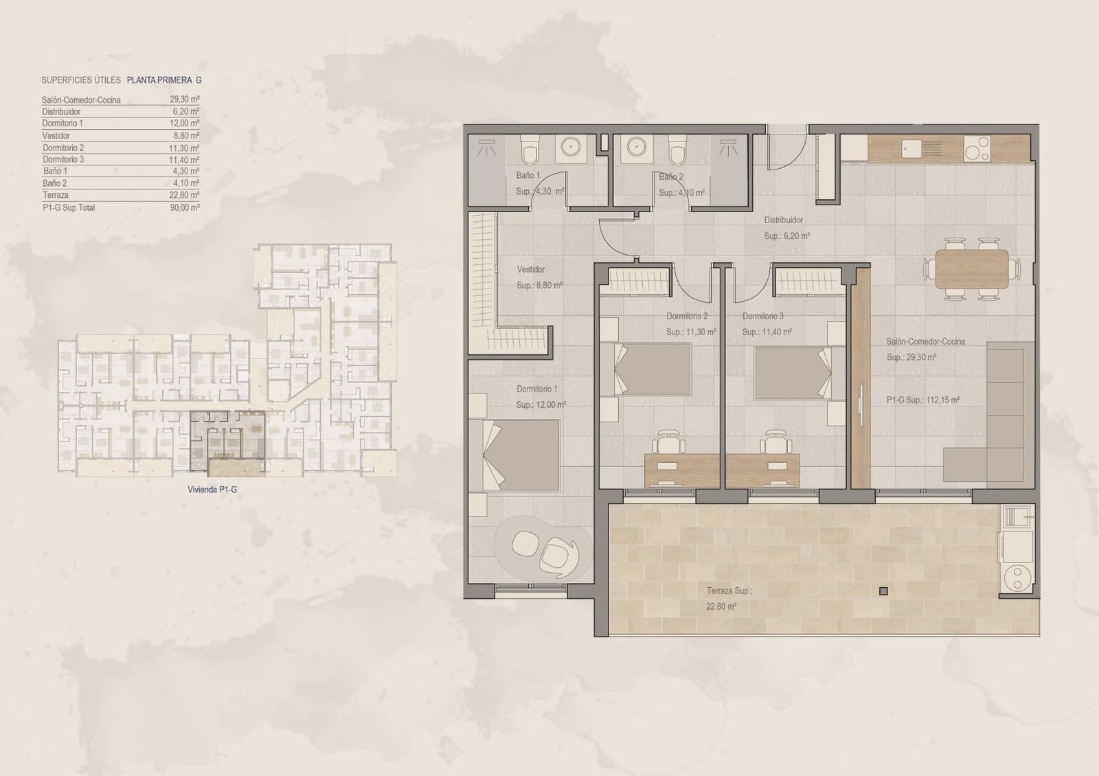 3 soveværelse Lejlighed til salg i Torre-Pacheco med swimmingpool - € 196.000 (Ref: 9520114)