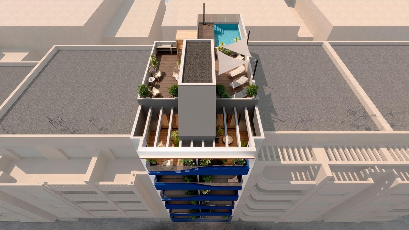 1 makuuhuone Kattohuoneisto myytävänä paikassa Torrevieja mukana uima-altaan - 250 000 € (Ref: 9549676)