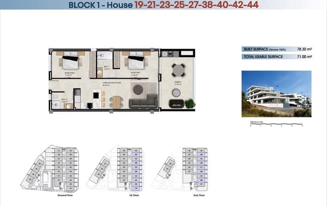 2 soveværelse Penthouse til salg i La Marina del Pinet, Elche / Elx med swimmingpool garage - € 290.000 (Ref: 9560088)