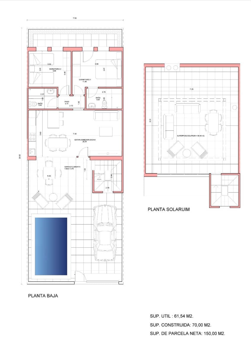 2 quarto Casa em Banda para venda em La Pinilla com piscina garagem - 199 250 € (Ref: 9588554)