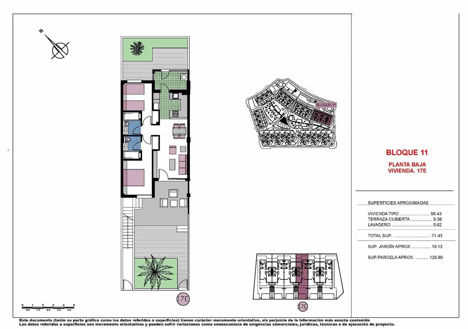 2 camera da letto Bungalow in vendita in Pilar de la Horadada con piscina - 339.000 € (Rif: 9592495)
