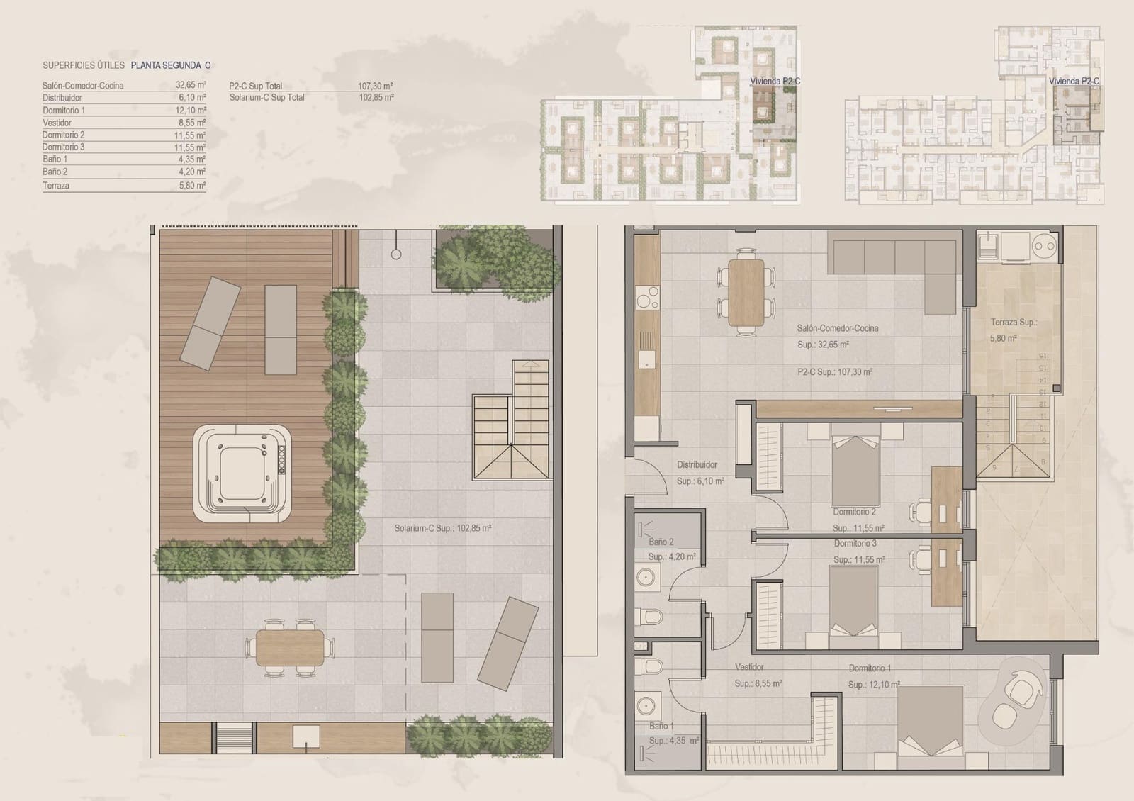 3 slaapkamer Penthouse te koop in Torre-Pacheco met zwembad - € 233.000 (Ref: 9602025)