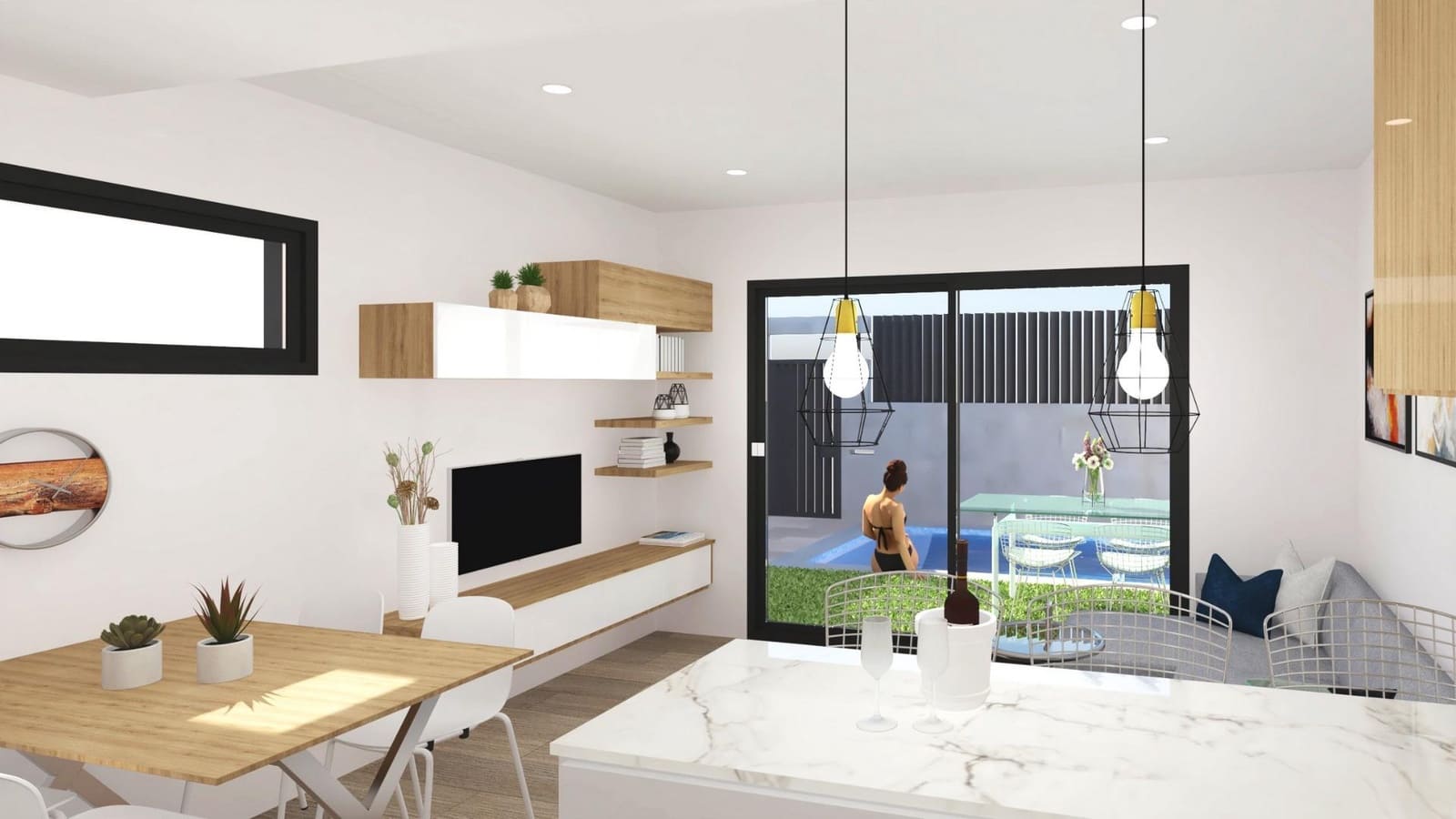 3 sovrum Villa till salu i Santiago de la Ribera med pool garage - 400 000 € (Ref: 9613848)