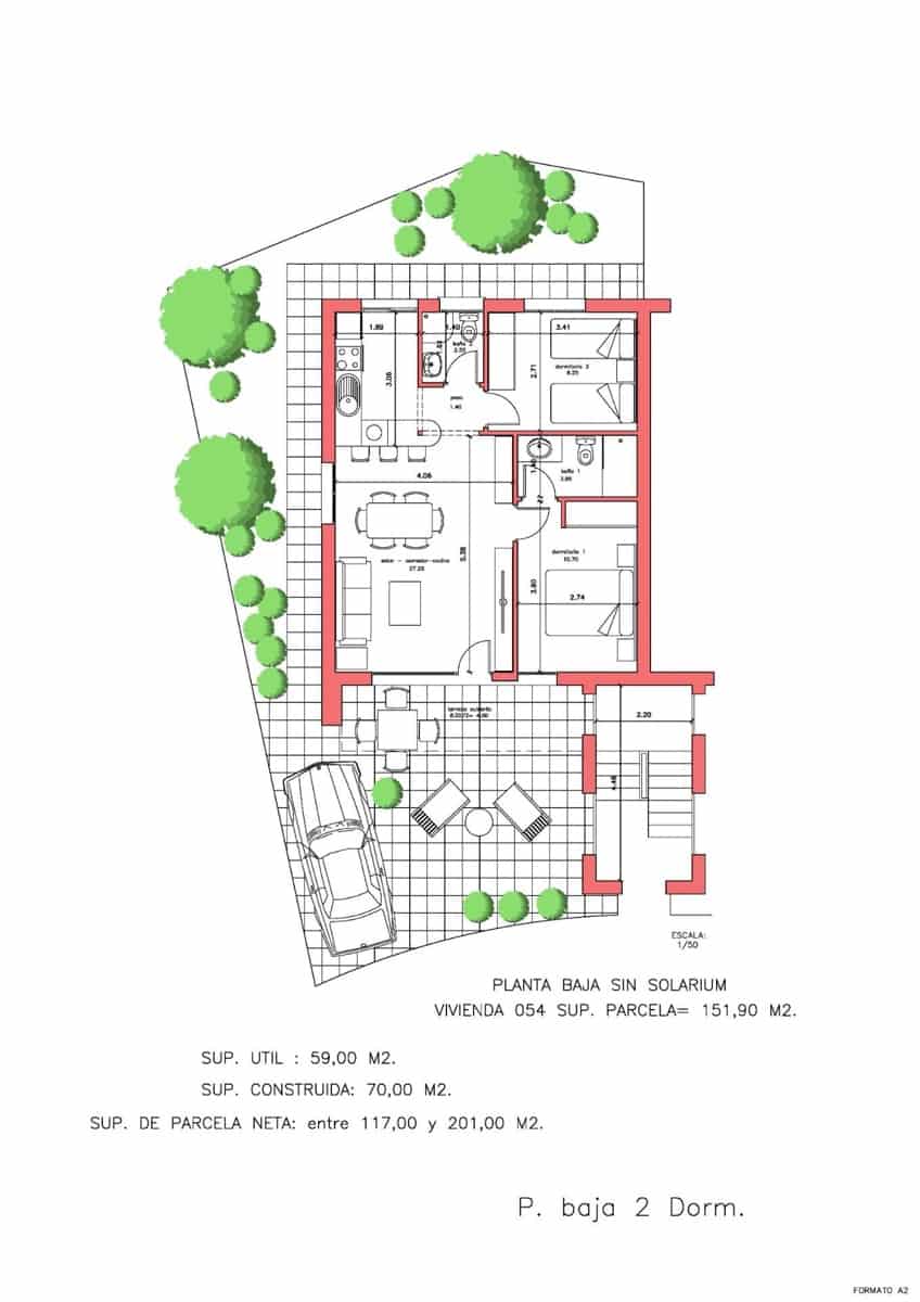 2 sovrum Bungalow till salu i La Pinilla med garage - 169 119 € (Ref: 9620479)