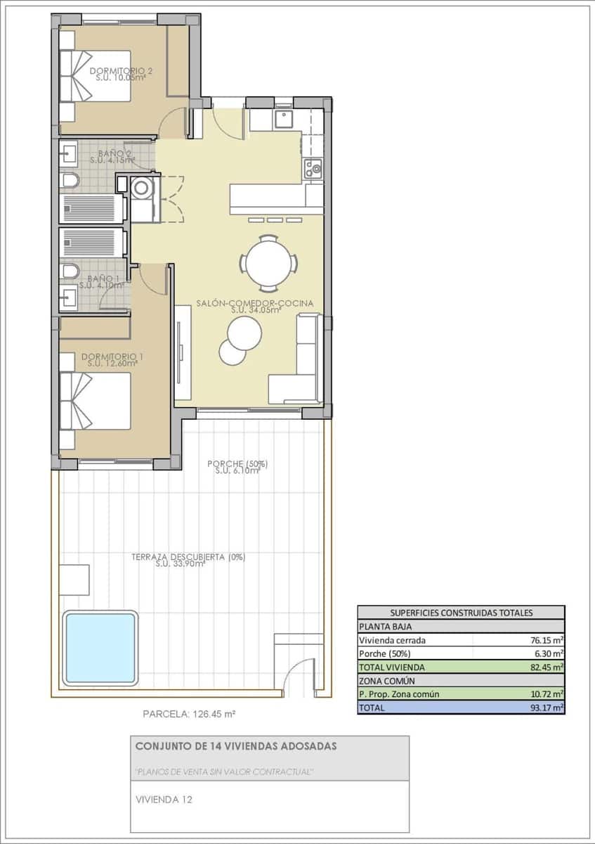 2 makuuhuone Bungalow myytävänä paikassa Rojales mukana 
autotalli - 261 900 € (Ref: 9635358)