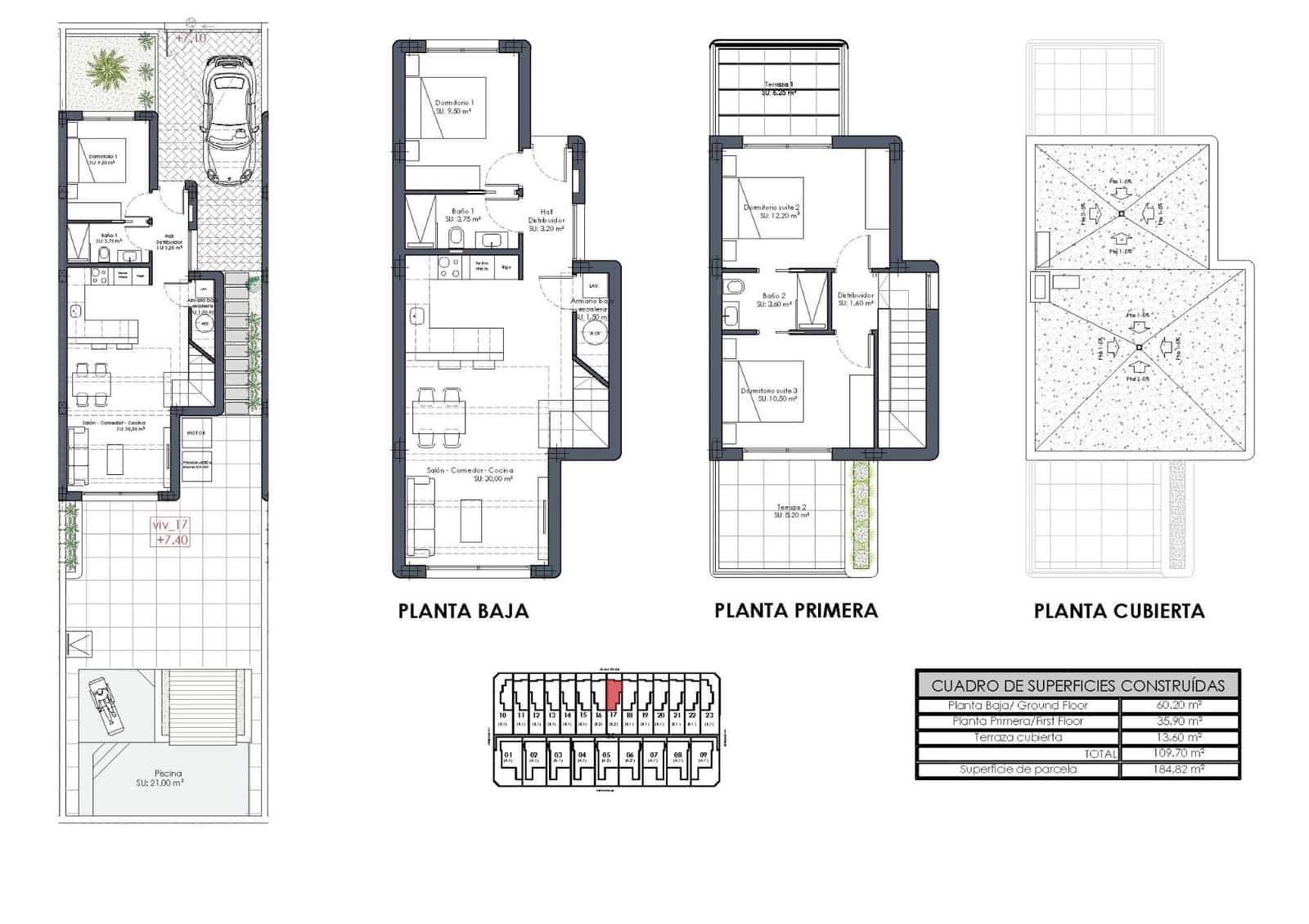 3 sovrum Villa till salu i Los Alcazares med pool garage - 399 900 € (Ref: 9653847)